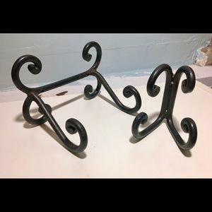 Black Wrought Iron Wall Mount Coat Hat Hanger Hook